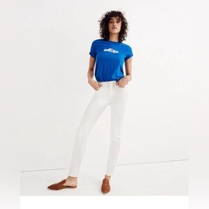 Madewell Tall 9" High Riser Skinny Skinny Jeans in Pure White 30